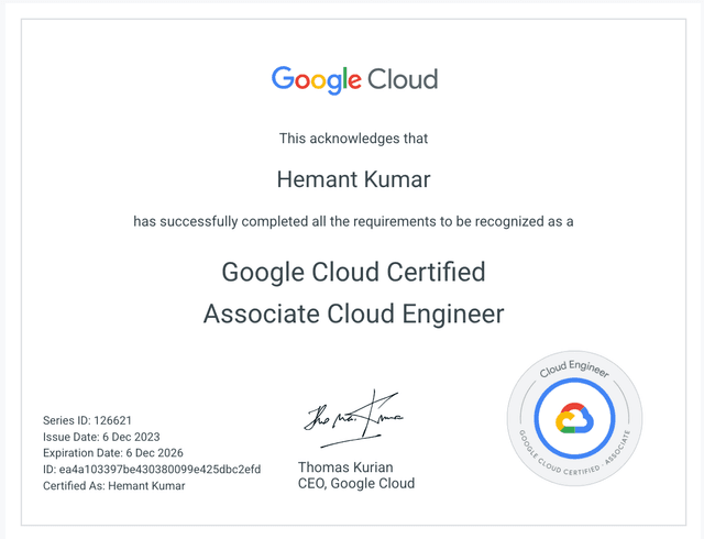GCP Associate Cloud Engineer